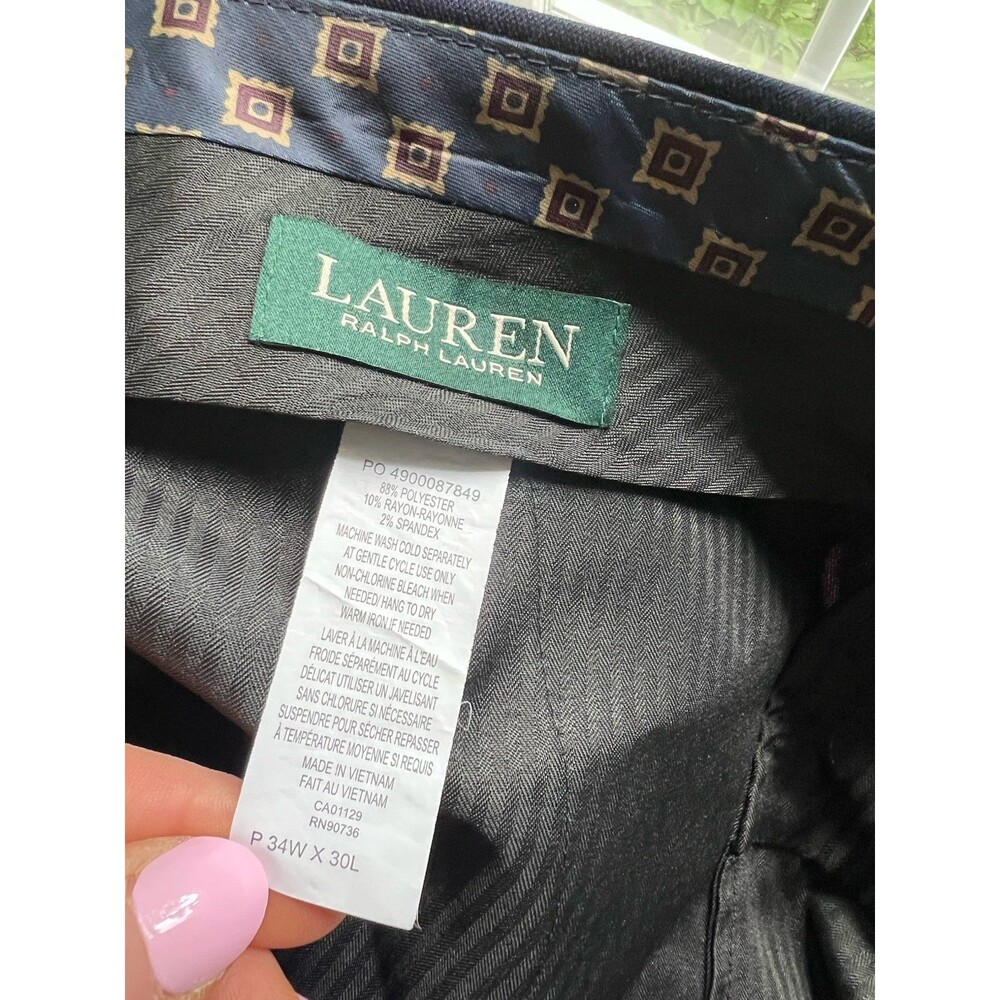 LAUREN Ralph Lauren Ultraflex Dress Pants Trousers Navy Sz 34x27